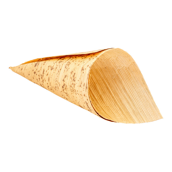 Restaurantware Bambuddha 4 Oz Natural Bamboo Large Cone - 7" X 3" X 3" - 200 Count Box