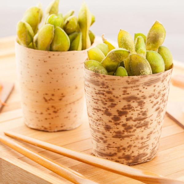 Restaurantware Bambuddha 5 Oz Round Natural Bamboo Medium Cup - 2 1/2" X 2 1/2" X 2 1/2" - 200 Count Box
