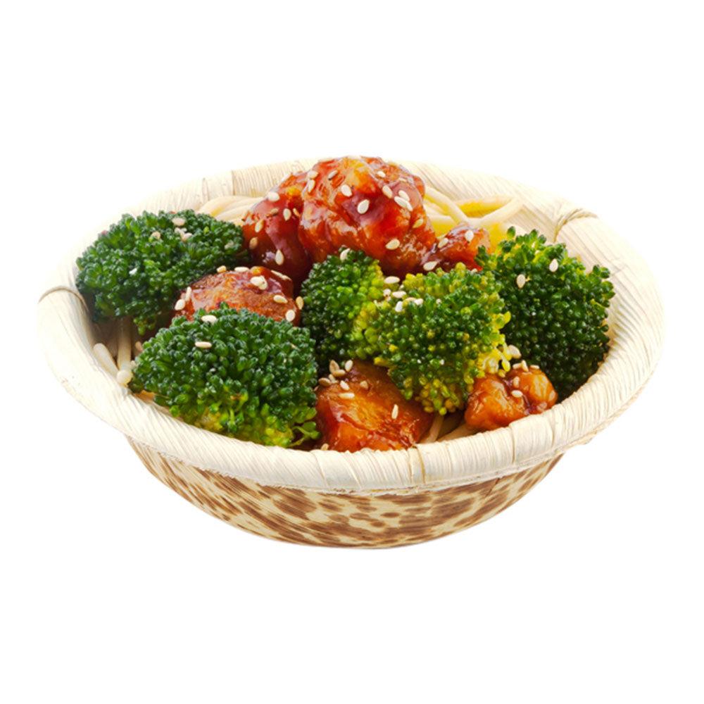 restaurantware Bambuddha 7 oz Round Natural Bamboo Bowl - 5" x 5" x 1 1/2" - 50 count box