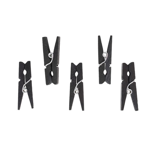 Restaurantware Bambuddha Black Bamboo Mini Clothespin - 1 1/4" X 1/4" X 1/4" - 500 Count Box