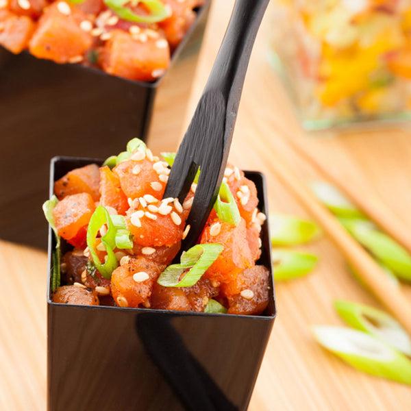 Restaurantware Bambuddha Black Bamboo Mini Fork - 3 1/2" - 100 Count Box