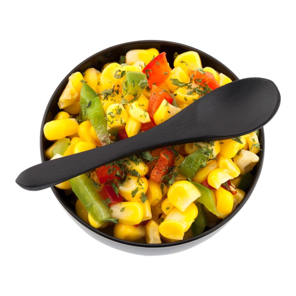 restaurantware Bambuddha Black Bamboo Mini Spoon - 3 1/2" - 100 count box