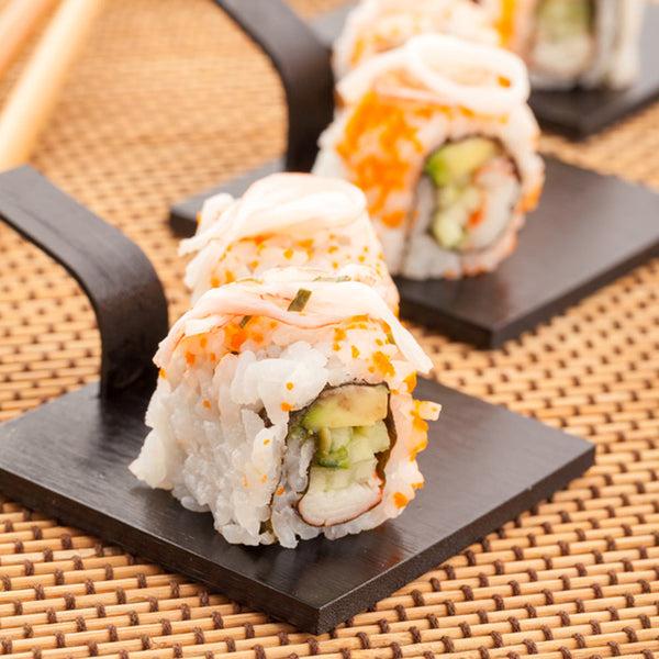 Restaurantware Bambuddha Black Deco Square Natural Bamboo Serving Pallet - 3" X 3" - 100 Count Box