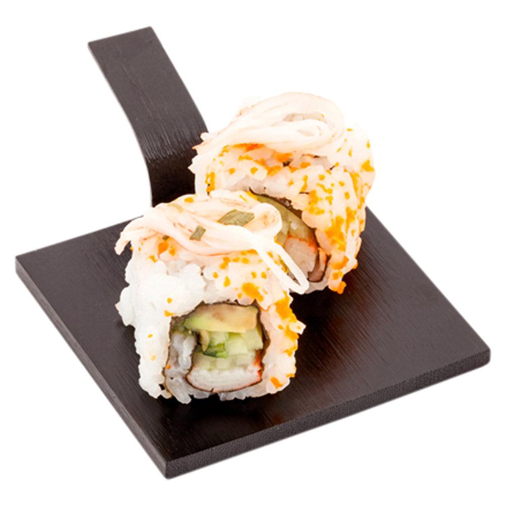 restaurantware Bambuddha Black Deco Square Natural Bamboo Serving Pallet - 3" x 3" - 100 count box