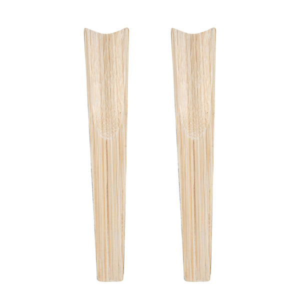 Restaurantware Bambuddha Black Spun Bamboo 2-Piece Salad Server Set - 9 3/4" - 10 Count Box