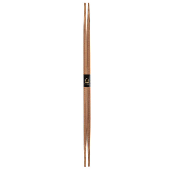 Restaurantware Bambuddha Brown Bamboo Contour Chopsticks - With Paper Band - 10 1/4" - 1000 Count Box