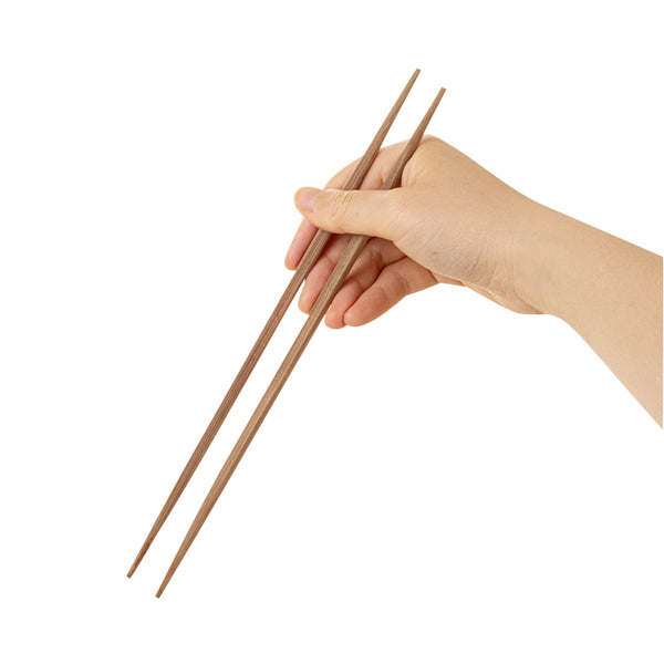 Restaurantware Bambuddha Brown Bamboo Contour Chopsticks - With Paper Band - 10 1/4" - 1000 Count Box
