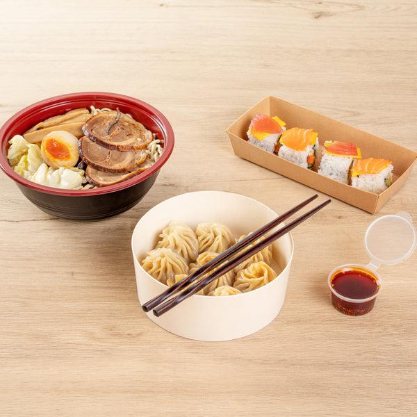 Restaurantware Bambuddha Dark Brown Bamboo Twisted Chopsticks - 9" - 100 Count Box