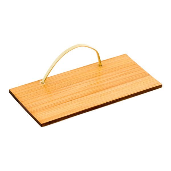 Restaurantware Bambuddha Deco Rectangle Natural Bamboo Serving Pallet - 4" X 2" - 100 Count Box