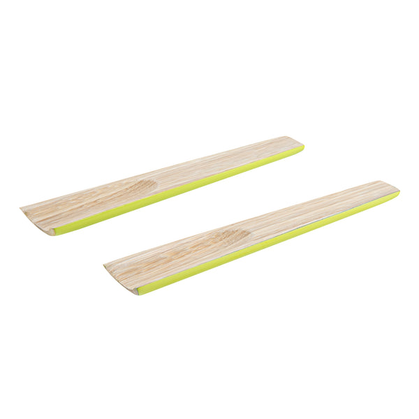 Restaurantware Bambuddha Green Spun Bamboo 2-Piece Salad Server Set - 9 3/4" - 10 Count Box