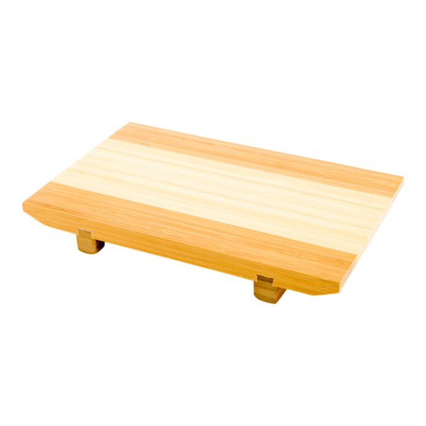 Restaurantware Bambuddha Japanese Buddha Rectangle Natural Bamboo Sushi Plate - 9 1/2" X 6" X 1 1/4" - 1 Count Box
