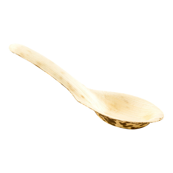 Restaurantware Bambuddha Leaf Spoon - Bamboo - 5" X 1 1/2" X 1 1/2" - 100 Count Box
