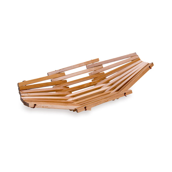 Restaurantware Bambuddha Natural Bamboo Bread Basket - 6 1/2" X 3" X 1" - 1 Count Box