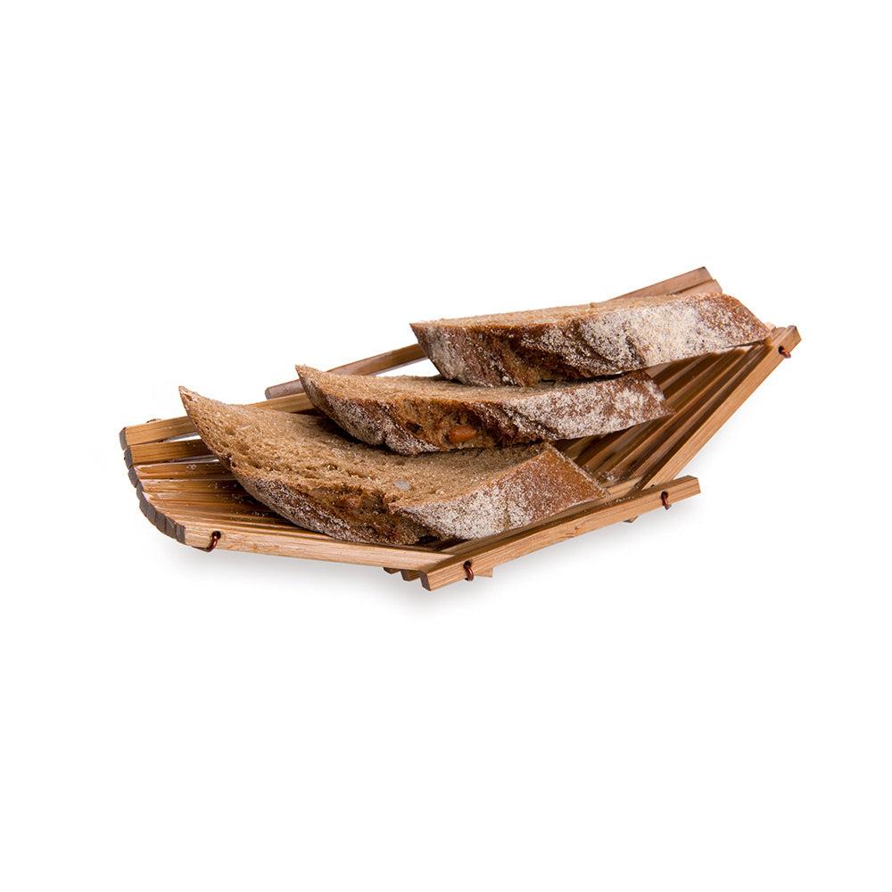 restaurantware Bambuddha Natural Bamboo Bread Basket - 6 1/2" x 3" x 1" - 1 count box