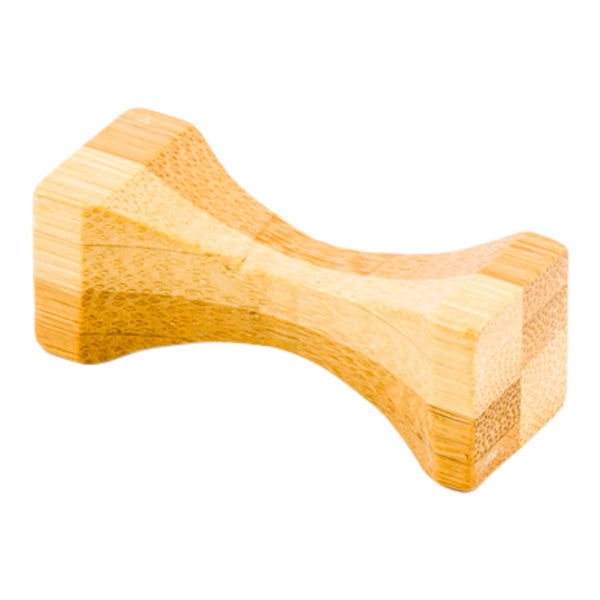 Restaurantware Bambuddha Natural Bamboo Chopstick Rest - Hourglass Duo Color - 1 3/4" X 1/2" X 1/2" - 25 Count Box