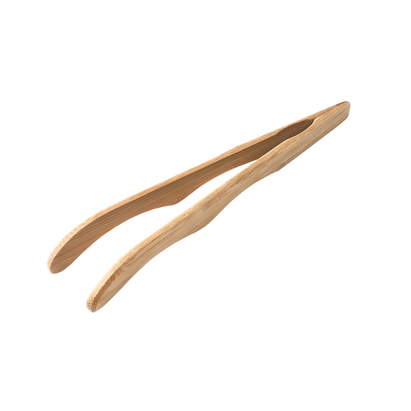Restaurantware Bambuddha Natural Bamboo Curved Tong - 7" - 100 Count Box
