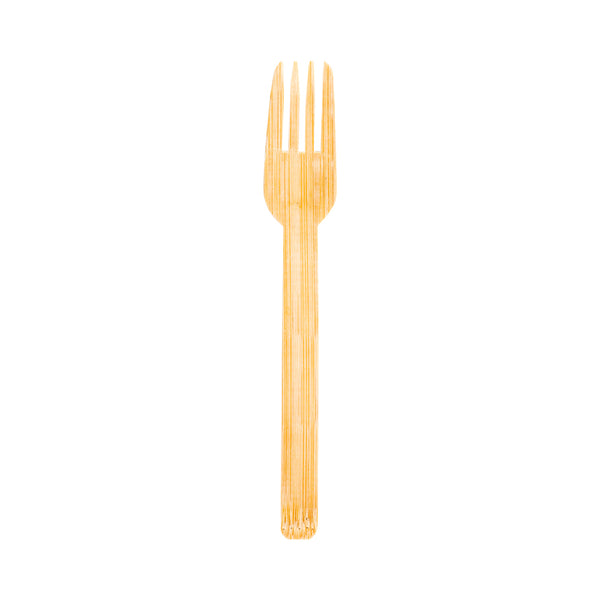 Restaurantware Bambuddha Natural Bamboo Disposable Fork - 6 3/4" X 1 1/4" X 3/4" - 500 Count Box