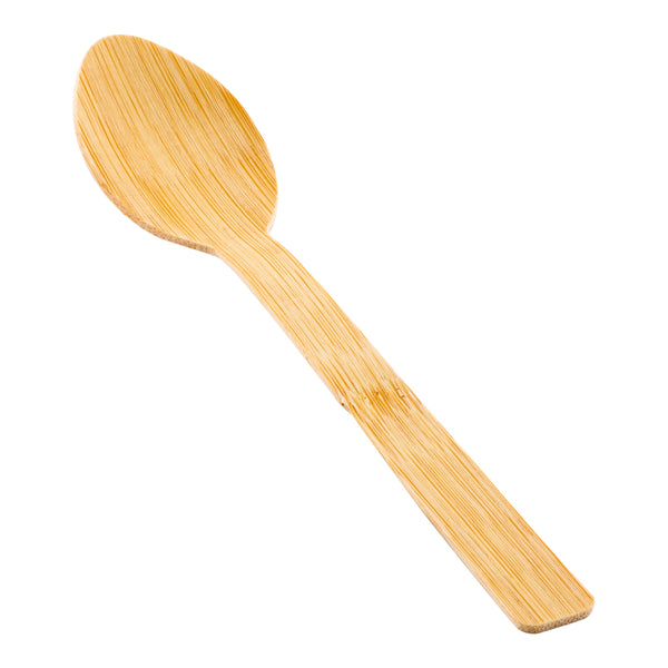 Restaurantware Bambuddha Natural Bamboo Disposable Spoon - 6 3/4" X 1 1/4" X 1/2" - 500 Count Box