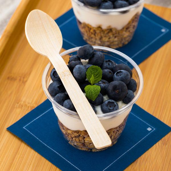 Restaurantware Bambuddha Natural Bamboo Disposable Spoon - 6 3/4" X 1 1/4" X 1/2" - 500 Count Box