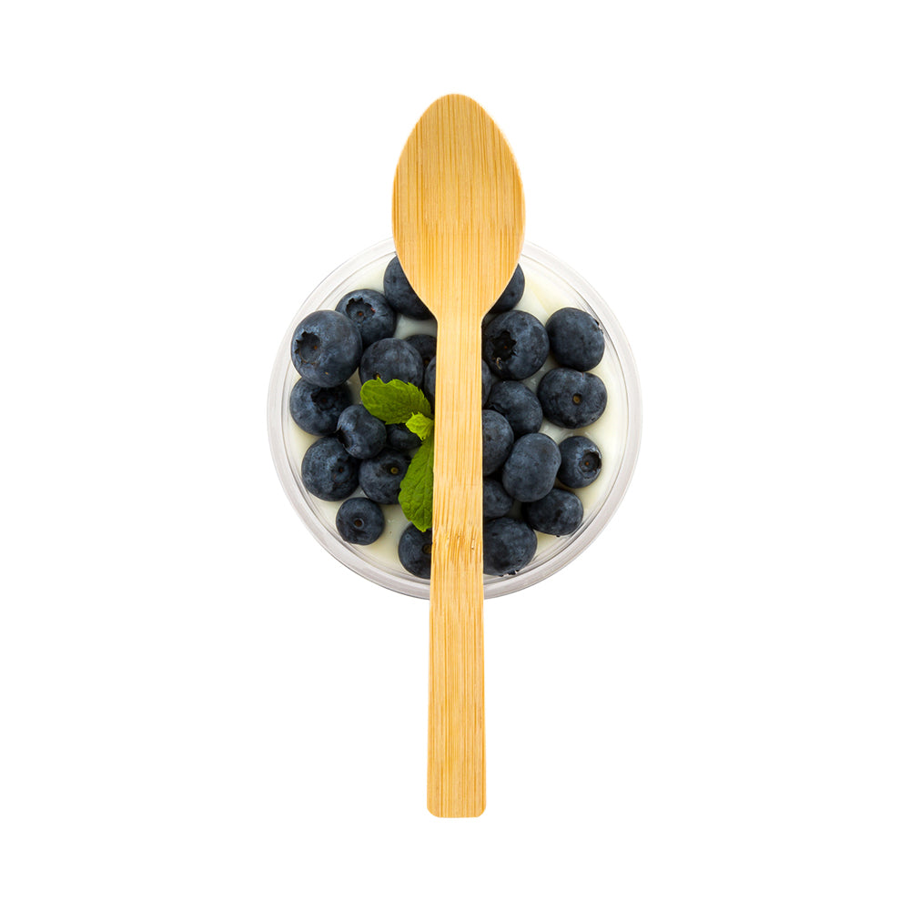 restaurantware Bambuddha Natural Bamboo Disposable Spoon - 6 3/4" x 1 1/4" x 1/2" - 500 count box
