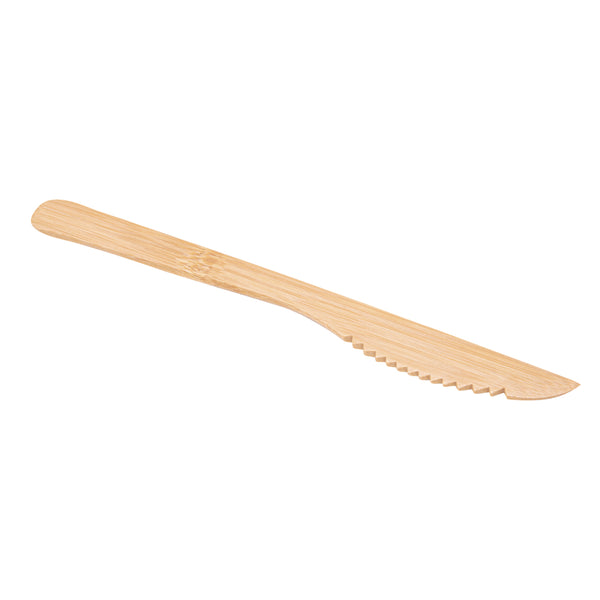 Restaurantware Bambuddha Natural Bamboo Knife - 8" X 3/4" - 100 Count Box