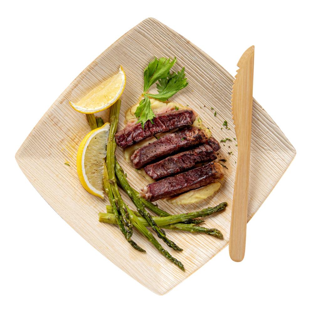 restaurantware Bambuddha Natural Bamboo Knife - 8" x 3/4" - 100 count box