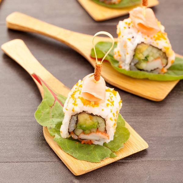 Restaurantware Bambuddha Natural Bamboo Large Spatula - 5 1/2" - 100 Count Box