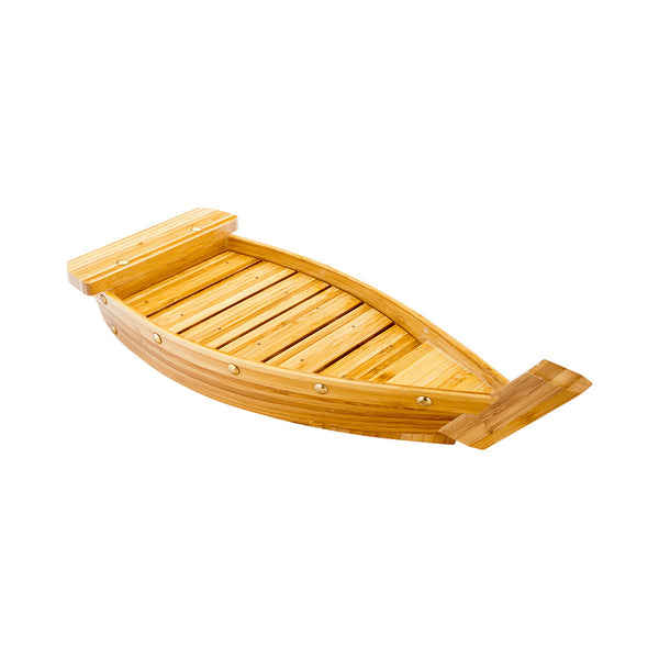 Restaurantware Bambuddha Natural Bamboo Large Sushi Boat - 17 1/4" X 5" X 3 1/2" - 1 Count Box