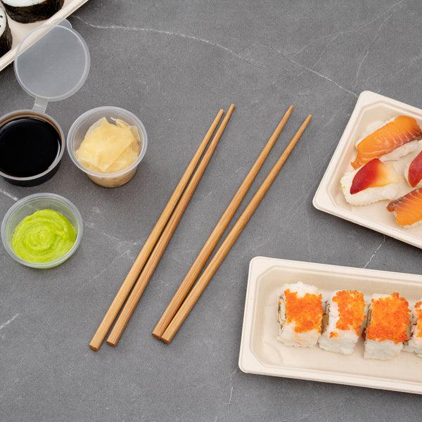 Restaurantware Bambuddha Natural Bamboo Modern Chopsticks - 9" - 100 Count Box