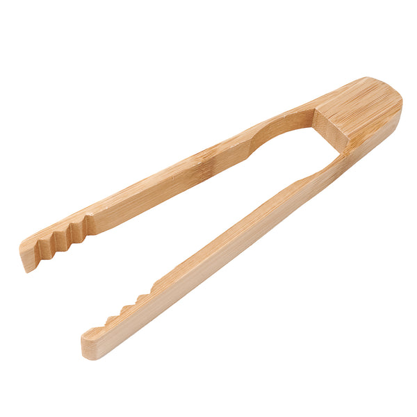 Restaurantware Bambuddha Natural Bamboo Ridged Tong - 7" - 100 Count Box