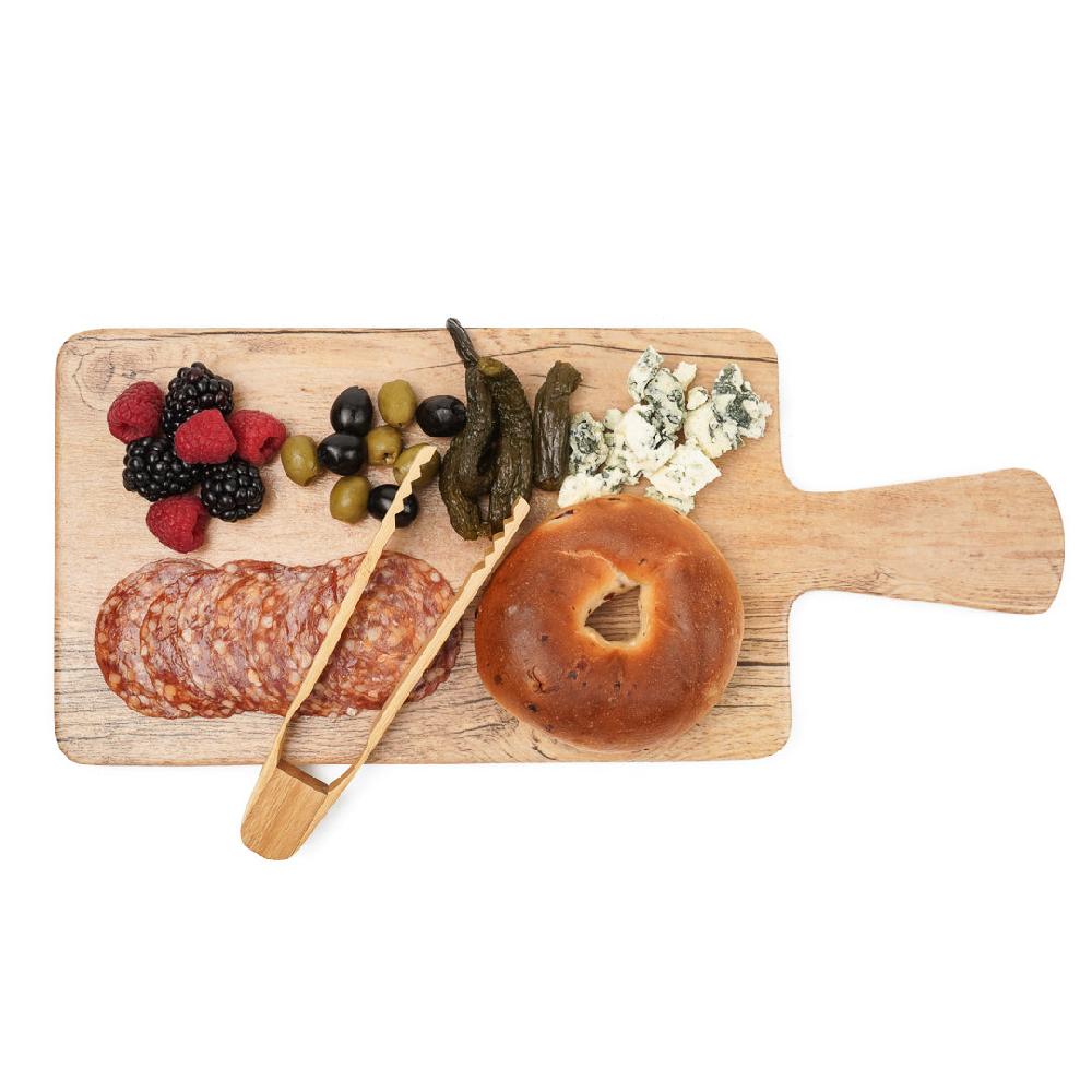 restaurantware Bambuddha Natural Bamboo Ridged Tong - 7" - 100 count box