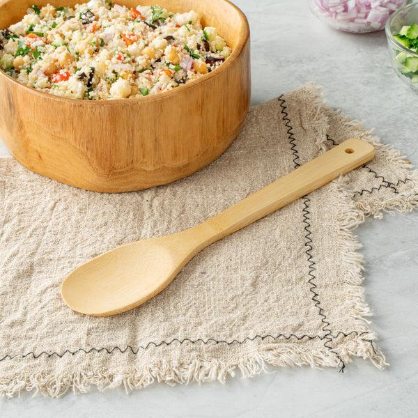 Restaurantware Bambuddha Natural Bamboo Serving Spoon - 12" X 1" - 1 Count Box