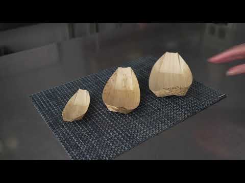 Restaurantware Bambuddha Natural Bamboo Small Food Tray / Boat - 4 3/4" X 2" X 1 1/2" - 200 Count Box