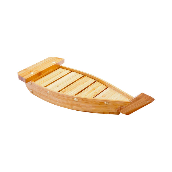 Restaurantware Bambuddha Natural Bamboo Small Sushi Boat - 13" X 4" X 3 1/4" - 1 Count Box