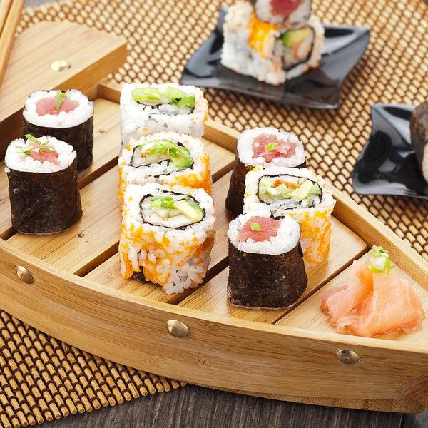 Restaurantware Bambuddha Natural Bamboo Small Sushi Boat - 13" X 4" X 3 1/4" - 1 Count Box