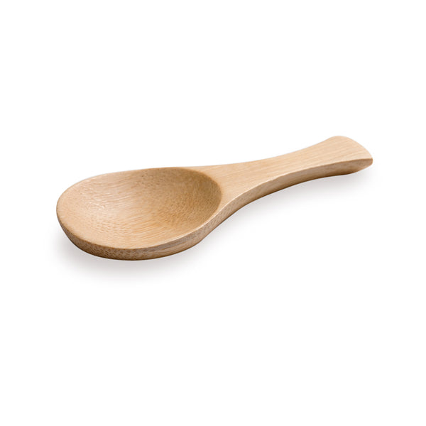Restaurantware Bambuddha Natural Bamboo Spoon - Carved - 3 1/2" X 1 3/4" - 100 Count Box