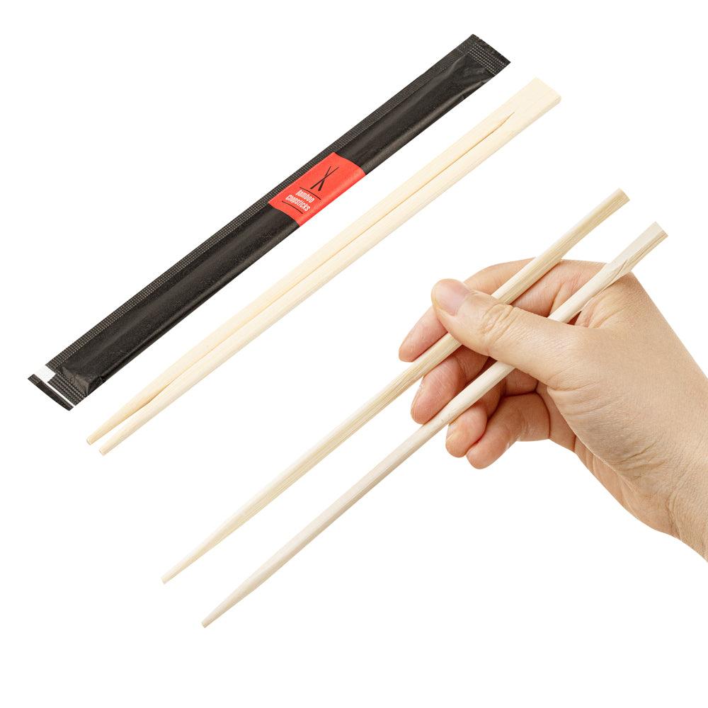 restaurantware Bambuddha Natural Bamboo Twin Chopsticks - Wrapped - 8 1/4" - 1000 count box