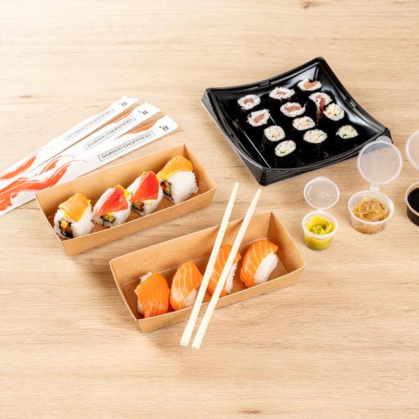 Restaurantware Bambuddha Natural Bamboo Twin Chopsticks - Wrapped - 9" - 1000 Count Box