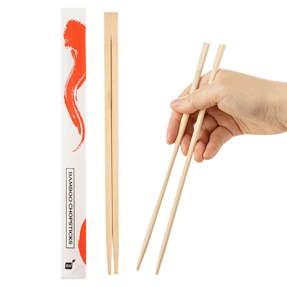 restaurantware Bambuddha Natural Bamboo Twin Chopsticks - Wrapped - 9" - 1000 count box