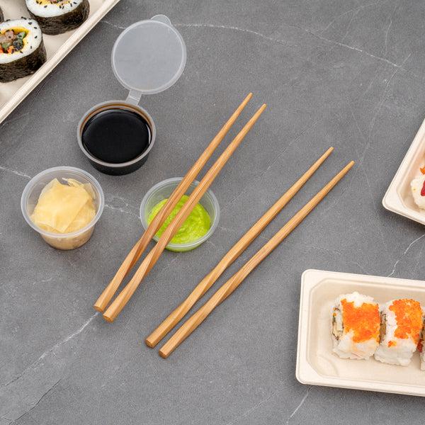 Restaurantware Bambuddha Natural Bamboo Twisted Chopsticks - 9" - 100 Count Box