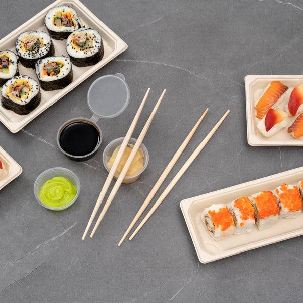 Restaurantware Bambuddha Natural Cedar Contour Chopsticks - Disposable - 9 1/2" X 3/4" - 1000 Count Box