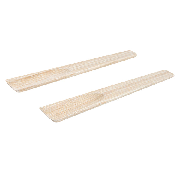 Restaurantware Bambuddha Natural Spun Bamboo 2-Piece Salad Server Set - 9 3/4" - 10 Count Box
