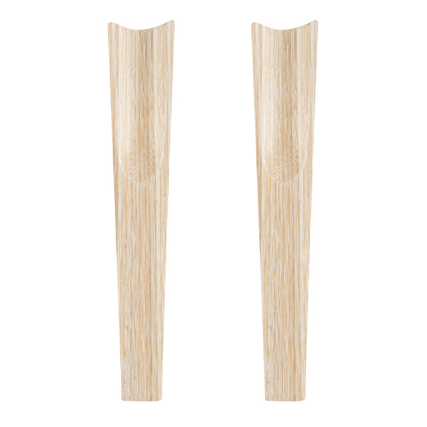 Restaurantware Bambuddha Natural Spun Bamboo 2-Piece Salad Server Set - 9 3/4" - 10 Count Box