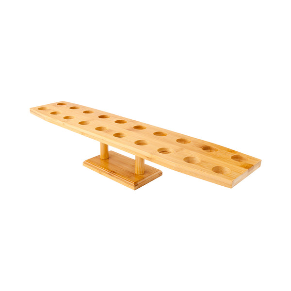 Restaurantware Bambuddha Oval Natural Bamboo Cone Stand - 20 Slots - 22 1/2" X 4 1/4" X 4 1/4" - 1 Count Box