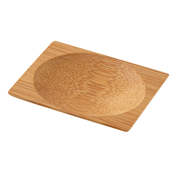 Restaurantware Bambuddha Rectangle Natural Bamboo Dish - 3" X 2 1/4" X 1/2" - 100 Count Box