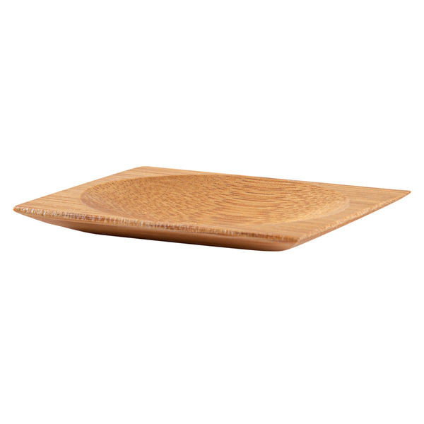 Restaurantware Bambuddha Rectangle Natural Bamboo Dish - 3" X 2 1/4" X 1/2" - 100 Count Box