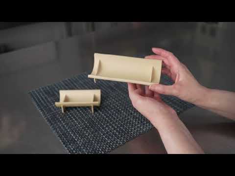 Restaurantware Bambuddha Rectangle Natural Bamboo Small Canoe - 4" X 2" X 1" - 100 Count Box