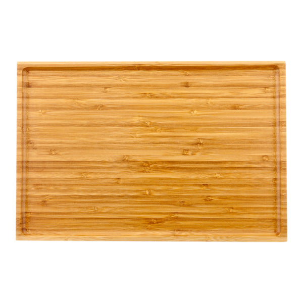 Restaurantware Bambuddha Rectangle Natural Bamboo Tray - Solid - 14" X 9 1/2" X 1/2" - 1 Count Box