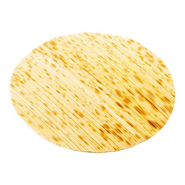 Restaurantware Bambuddha Round Natural Bamboo Leaf Coaster - 3" X 3" - 200 Count Box