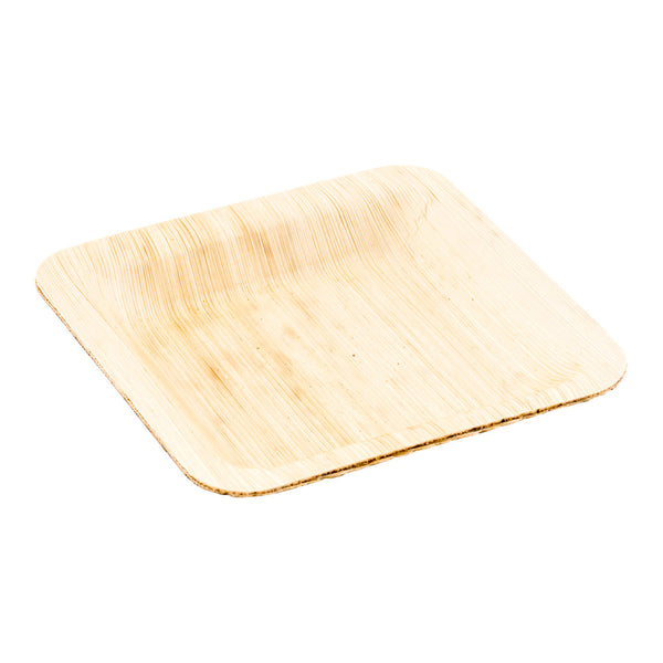 Restaurantware Bambuddha Square Leaf Plate - Bamboo - 3 1/2" X 3 1/2" X 1/2" - 100 Count Box